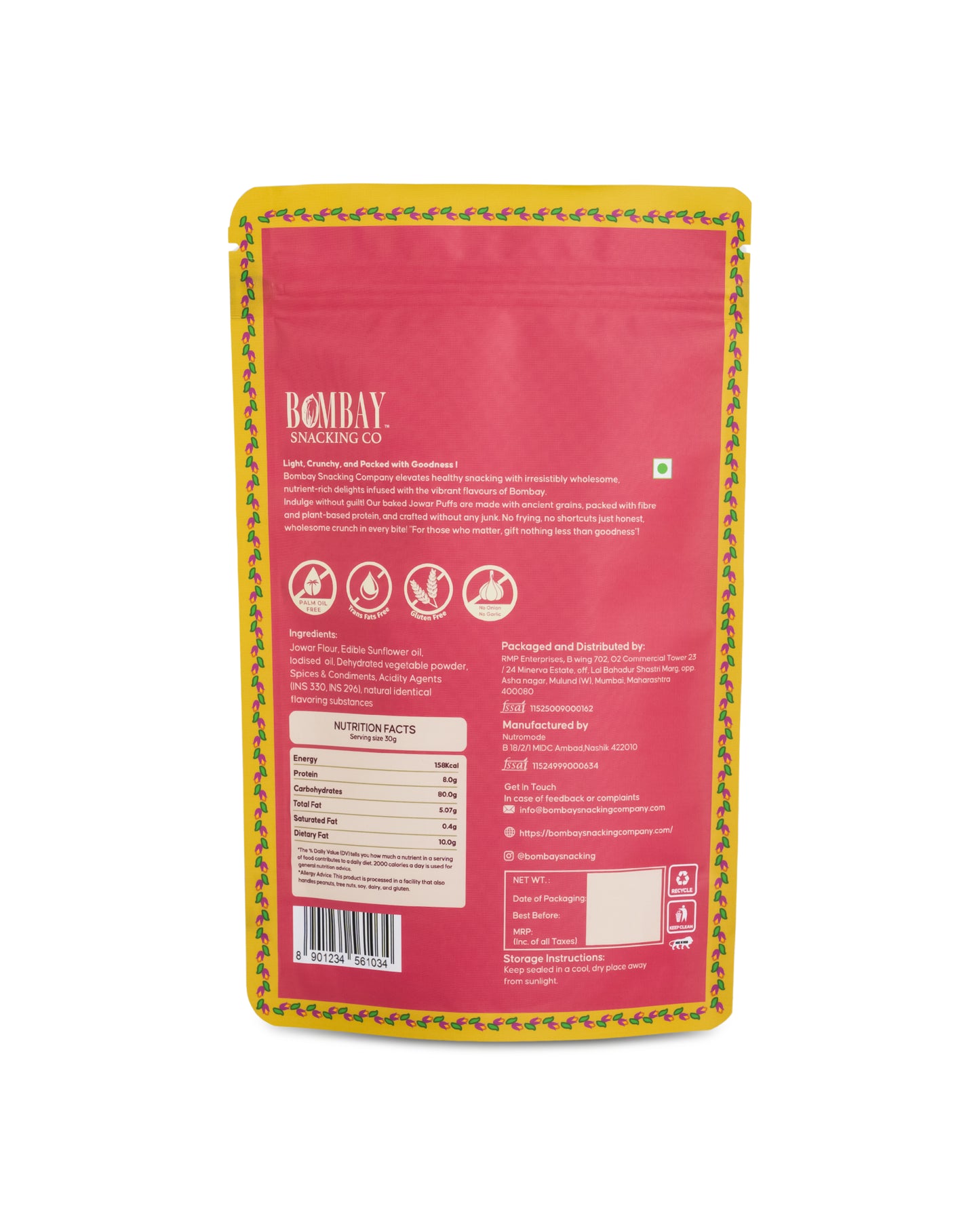 Jowar Puff Mumbai Masala -30gm (Pack of 2)