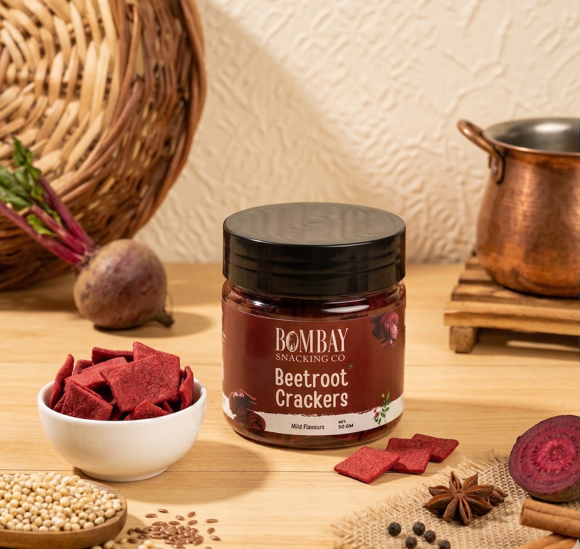 Beetroot Crackers - Masala (Pack of 2)