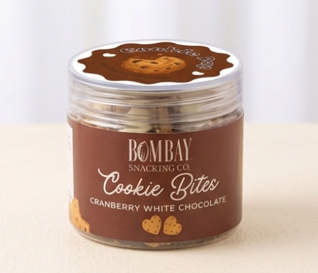 Bombay Snacking Co. | Cranberry Oats White Chocolate Cookie Bites  A Magical Harmony of Tart, Sweet, and Wholesome Goodness!