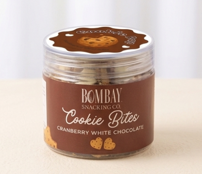 Bombay Snacking Co. | Cranberry Oats White Chocolate Cookie Bites  A Magical Harmony of Tart, Sweet, and Wholesome Goodness!